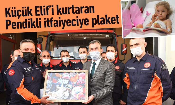 Başkan Ahmet Cin’den kahraman itfaiyeciye plaket