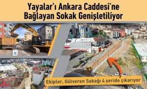 Yayalar’ı Ankara Caddesi’ne bağlayan sokak genişletiliyor