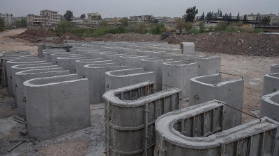 Afrin'de teröristlerin beton fabrikası bulundu