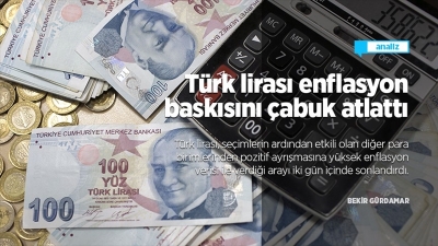 Türk lirası enflasyon baskısını çabuk atlattı